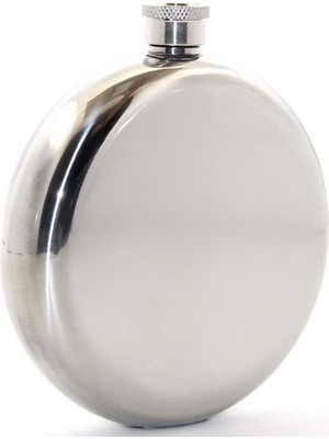 Paslanmaz Çelik Yuvarlak 8 Oz Tekli Matara