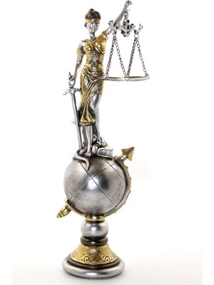 Polyester Dünya Küre Üzerinde Adalet Biblosu Model 1