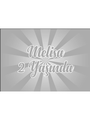 Gri Doğum Günü Afişi 50X70 cm