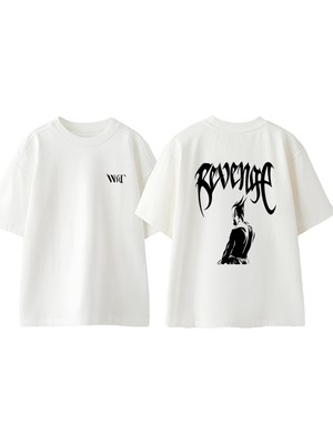 Xxxtentacion 6 Tasarım Sırt Baskılı Pamuk Beyaz Oversize T-Shirt