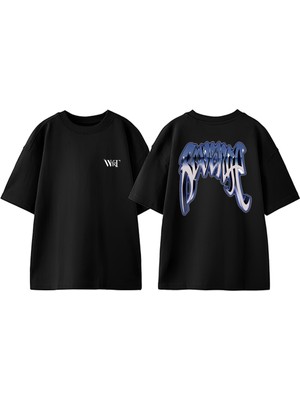 Revenge Xxxtentacion Tasarım Sırt Baskılı Pamuk Siyah Oversize T-Shirt