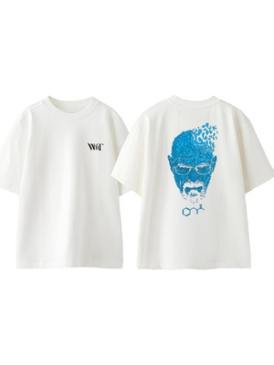 Breaking Bad Blue Tasarım Sırt Baskılı Pamuk Beyaz Oversize T-Shirt