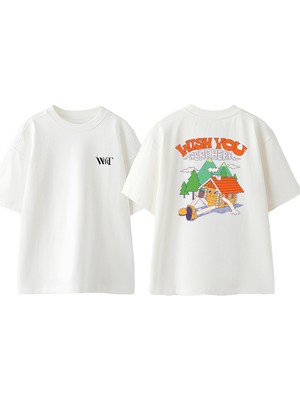 Pınk Floyd Wish You Tasarım Sırt Baskılı Pamuk Beyaz Oversize T-Shirt