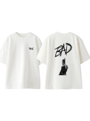 Xxxtentacion 5 Tasarım Sırt Baskılı Pamuk Beyaz Oversize T-Shirt