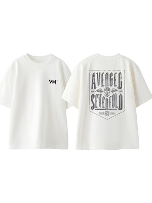 Avenged Sevenfold 2 Tasarım Sırt Baskılı Pamuk Beyaz Oversize T-Shirt