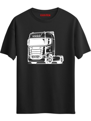 Tır Silüet, Tırcı, Tır Şoförü T-Shirt, Erkek Tişört, Kadın Tişört, Unisex T-Shirt