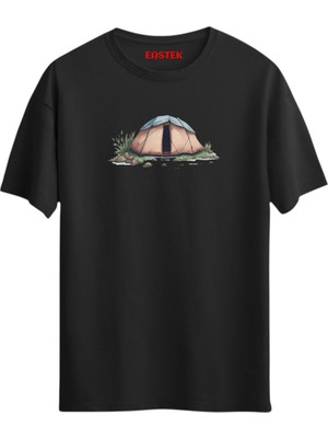 Camping Culture Baskılı T-Shirt