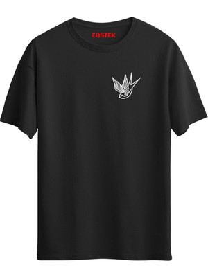 Kırlangıç Baskılı Unisex Regular T-Shirt