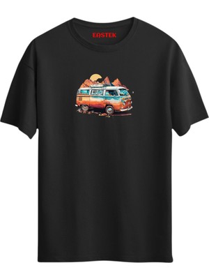Caravan Journey Baskılı T-Shirt