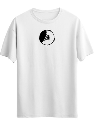 Climber Baskılı Minimal Unisex Regular T-Shirt