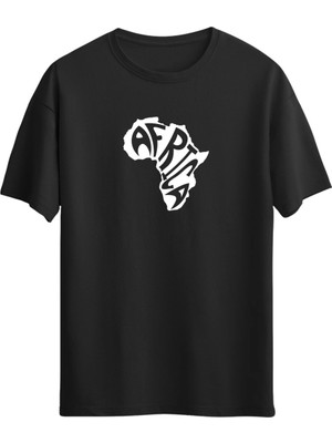 Harita Baskılı Unisex Regular T-Shirt