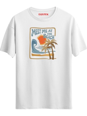 Meet Me At The Beach Tasarım T-Shirt, Erkek Tişört, Kadın Tişört, Unisex T-Shirt