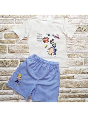 Diji Baby 1-2-3 Yaş Topçu Erkek Çocuk Baskılı Şortlu Kısa Kollu Tişört 2li Erkek Bebek Takımı
