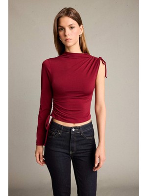 DeFacto Tek Omuzlu Büzgülü Bluz G5051AX25WN