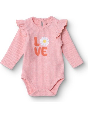 Hellobaby Kız Bebek Uzun Kol Body Kaşkorse Bisiklet Yaka Uzun Kol