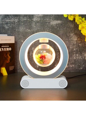 Newdaki 4 Inç Manyetik Havada Yüzen Küre Bluetooth Hoparlörlü Gece Lambası Ev Ofis Hediyelik