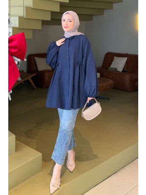 Lopez Balon Kol Tunik Lacivert