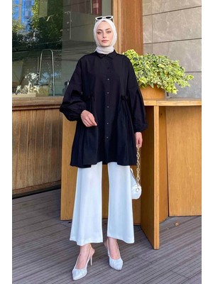 Lopez Balon Kol Tunik Siyah