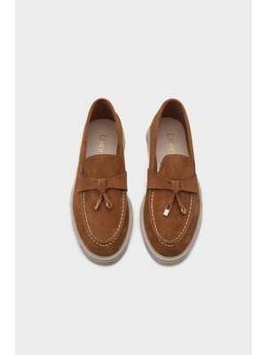 Capone Outfitters Kadın Calypso Loafer Taba Renk Düz Taban Suni Deri Günlük Ayakkabı Modelleri