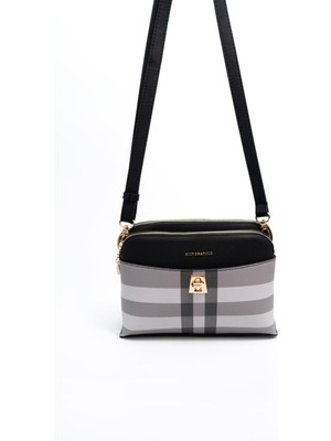 Silver & Polo Gri - Siyah SP623 Kadın Çapraz Çanta