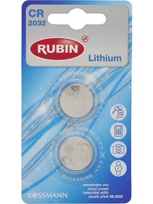 Rubin Düğme Lithium Pil CR2032 2'li