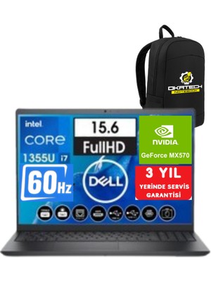 Latitude 3550 I7-1335U 16GB Ram 512GB SSD 15.6" MX570 2gb Harici WIN11 Pro + Okatech Çanta