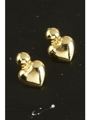 Ds-Derin Kalp Yeni Sezon Metal Küpe-Sarı