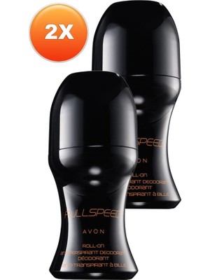 Avon Full Speed Erkek Roll-On Deodorant - Aromatik Meyve Kokusu, Uzun Süre Kalıcı ve Canlandırıcı Etki, 2×50 ml