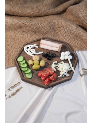 Famwood Art Büyük Boy Sekizgen Supla ve Sunumluk