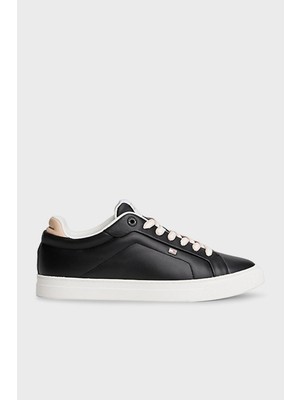 Tommy Hilfiger Logolu Deri Sneaker Ayakkabı Bayan Ayakkabı FW0FW08815 Bds