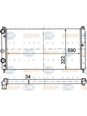24 6U0121253AX - Radyatör Su 34×590X322MM 1.9d Felicia 95-01 Caddy 96-00