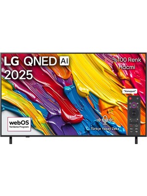 LG 65QNED82A6B 65'' 164 Ekran Uydu Alıcılı 4K Ultra HD webOS QNED TV