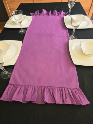 Iki Tarafı Fırfırlı Runner - Sıvı Itici Özlliğe Sahip