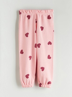 Lcw Kids Pembe Beli Lastikli Kız Çocuk Jogger Eşofman Alt
