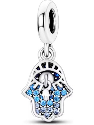 Mavi Taşlı Nazar El Sallantılı Charm
