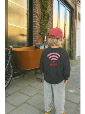 Unisex Sırtı Baskılı 3 Iplik Kumaş Pamuklu Sweatshirt