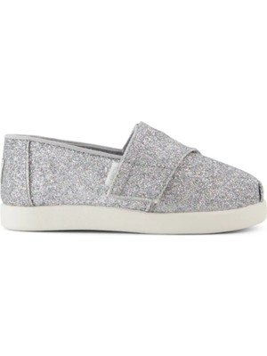 Kız Çocuk Espadril / Keten 10022111 Toms Alpargata Classic Iridescent Glimmer Silver