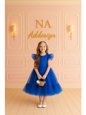 Kabarı Tüllü Prenses Elbise (Kırmızı, Fuşya, Açık Pembe, Bebek Mavisi, Saks Mavisi, Siyah, Beyaz)