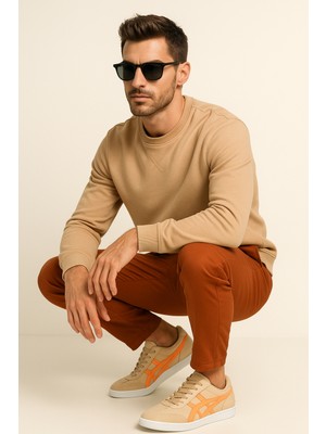 Etayger E-3174 Smb Bej Turuncu Unisex Sneaker Spor Ayakkabı