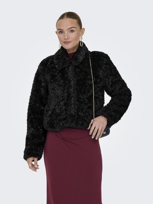 Only Onlgınny Short Teddy Jacket Otw Kadın Kısa Teddy Mont - Sıcak ve Şık