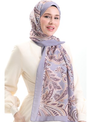 Etnik Desenli Soft Şal 70296-10 Gri Hardal