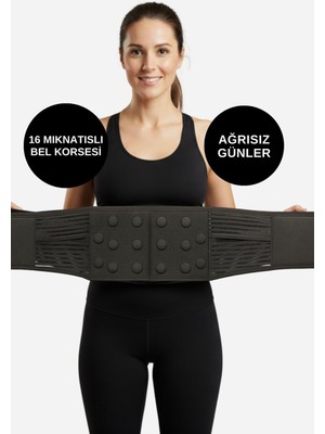 Kayoubi Isıtmalı Bel Kemeri Manyetik Terapi Bel Destek Kemeri 16 Mıknatıslı Bel Korsesi