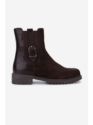 Valmenti Kadın Hakiki Deri Kahverengi Casual Bot 33 22080 Bn Bot SK25-26 Kahve Suet/jumbo