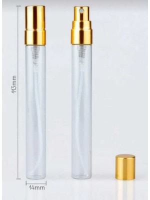 50 Adet 10 ml Cam Gold Kalem Parfüm Şişesi