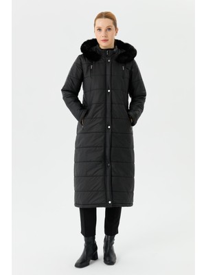 Günay Karaca Kadın Kışlık Kaban Şişme Kapitone Kalın Elyaflı 20232