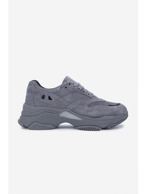 Valmenti Kadın Hakiki Deri Gri Sneakers & Spor Ayakkabı 154 3396 Bn Ayk SK25-26 Grı Suet/syh Dr