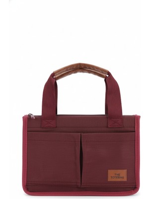 Wolini Wolını Üç Bölmeli Kanvas Tote Bag Omuz Askılı