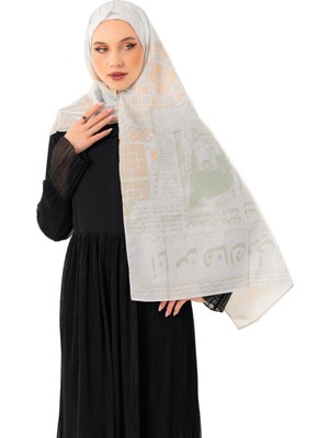 Şal Filistin Gazetesi Yeşil Rengi Dijital Baskılı Filistin Şal S100046