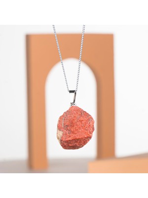 Ham Jasper Doğal Taş Kolye