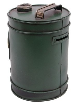 Dekoratif Metal Yakıt Bidonu Kumbaralı Biblo